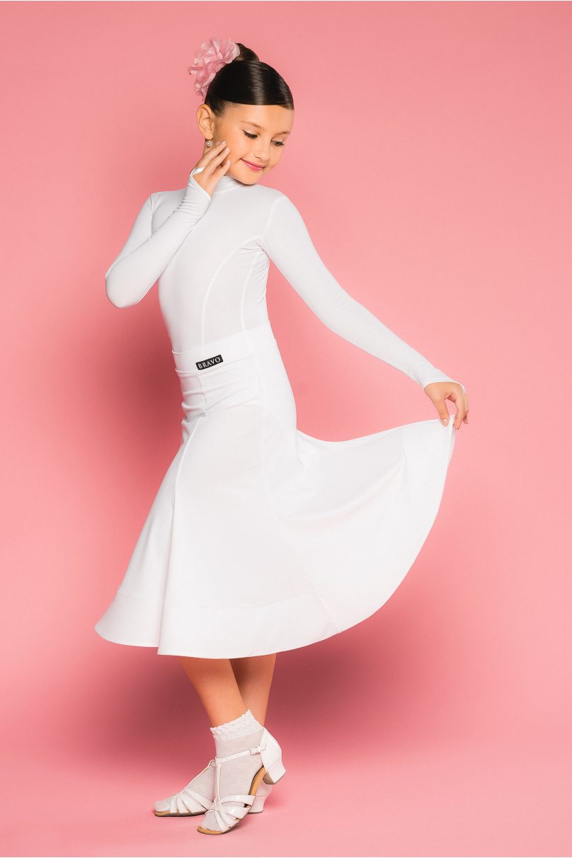 Конкурсні сукні для бальних танців від бренду Bravo Design продукт ID White Classic