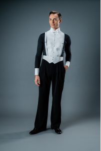Mens ballroom dance shirt by Chrisanne Clover style COMP.SH/Black