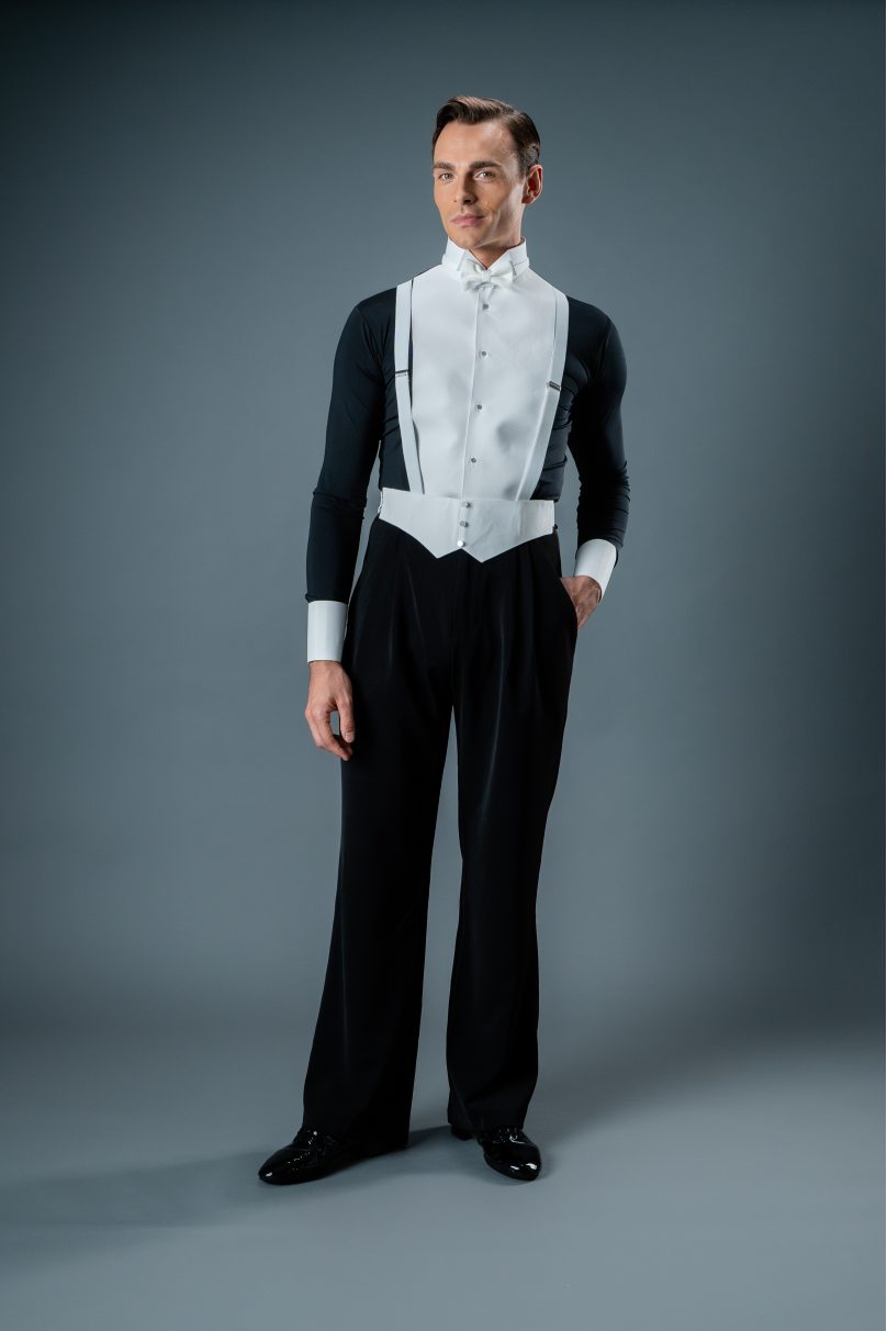 Mens ballroom dance shirt by Chrisanne Clover style COMP.SH/Black