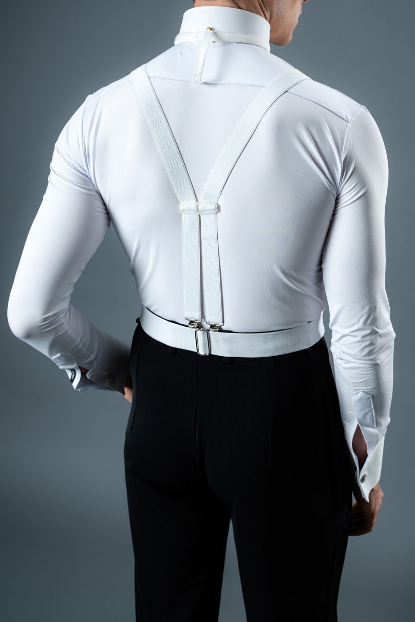 Мужская рубашка для бальных танцев стандарт от бренда Chrisanne Clover модель COMP.SH/White