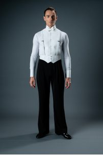 Мужская рубашка для бальных танцев стандарт от бренда Chrisanne Clover модель COMP.SH/White