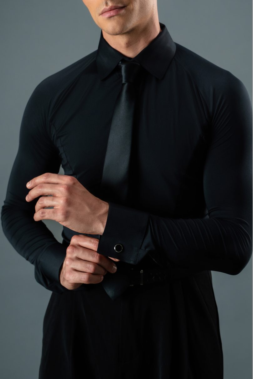 Чоловіча сорочка для бальних танців від бренду Chrisanne Clover модель CC.BPS/Black