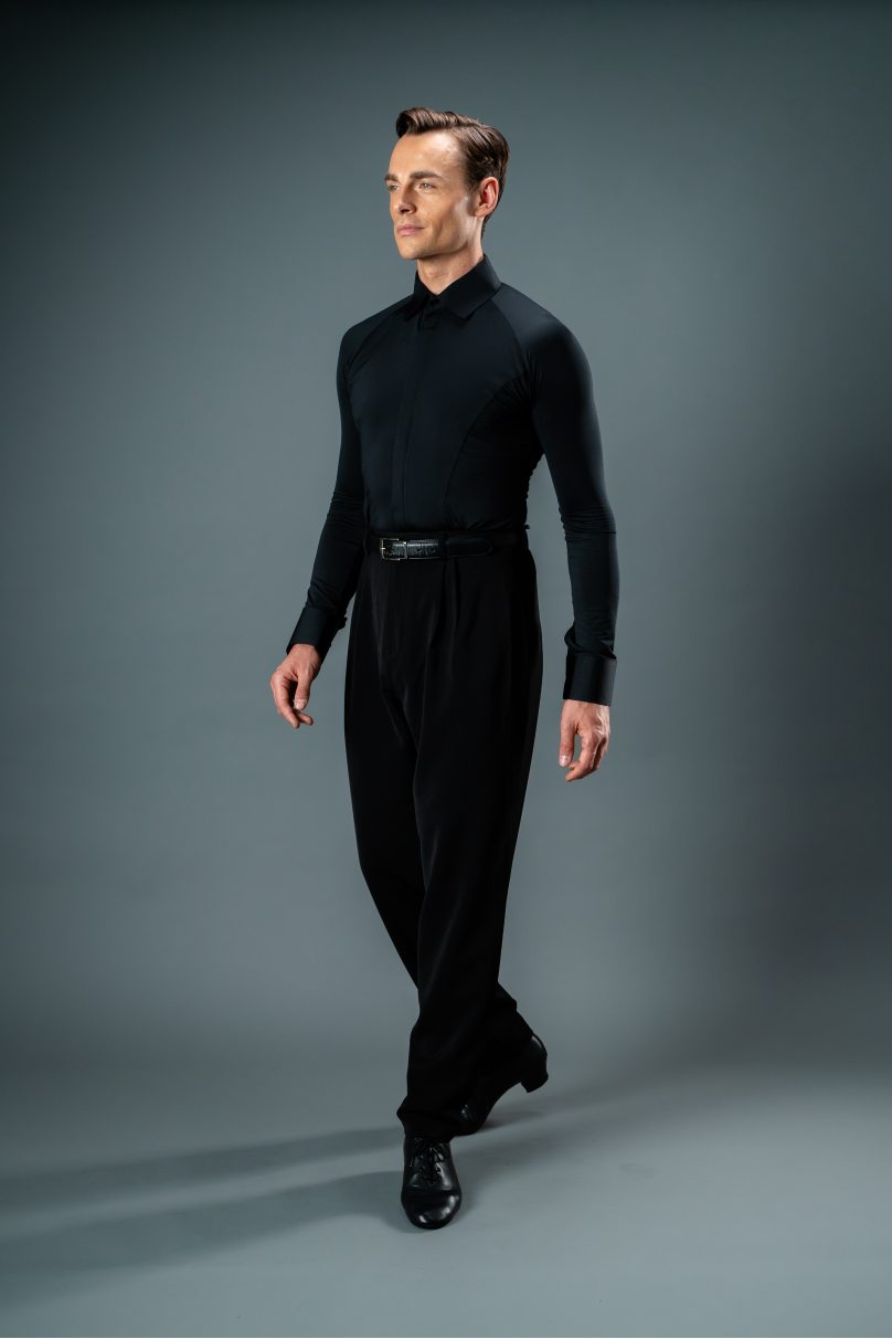 Tanz Hemden für Herren Marke Chrisanne Clover modell CC.BPS/Black