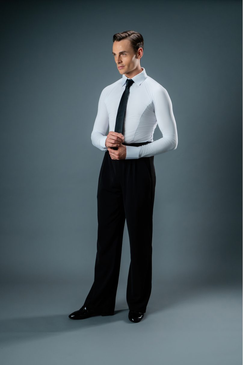 Чоловіча сорочка для бальних танців від бренду Chrisanne Clover модель CC.BPS/White