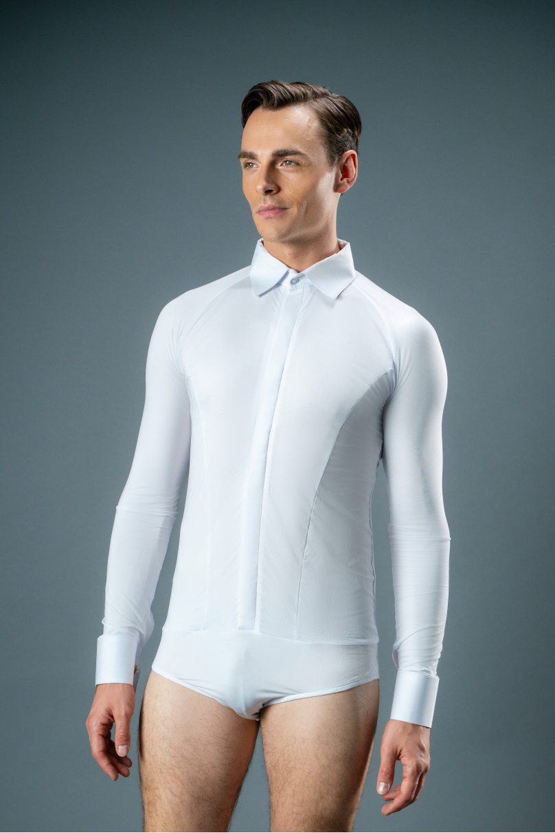 Мужская рубашка для бальных танцев стандарт от бренда Chrisanne Clover модель CC.BPS/White