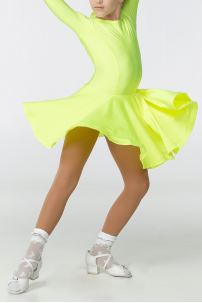 Ballroom dance competition dress for girls by Dance Me product ID BS420DR#/Lemon