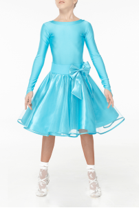 Ballroom dance competition dress for girls by Dance Me product ID BS536DR-180#/Turquoise