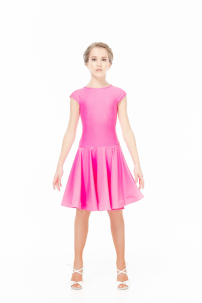 Ballroom dance competition dress for girls by Dance Me product ID BS509#/Azure