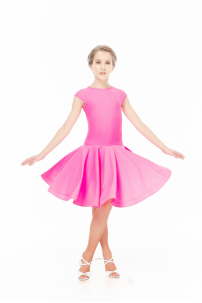 Ballroom dance competition dress for girls by Dance Me product ID BS509#/Crimson