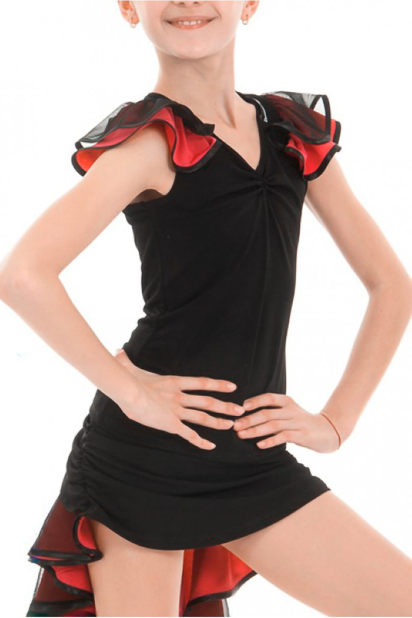 Dance blouse by Dance Me style BL337-5/Black and coral