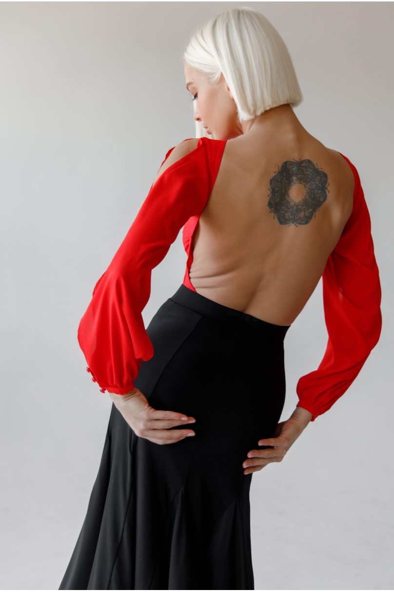 Tanzkleidung Marke DANZA Tanzbody modell Боди Swan/Black