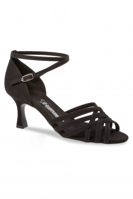 Ladies' Latin Dance Shoes Diamant style 008 Black Microfiber