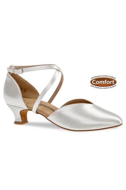 Ladies' Ballroom|Smooth Dance Shoes Diamant style 107 White Satin