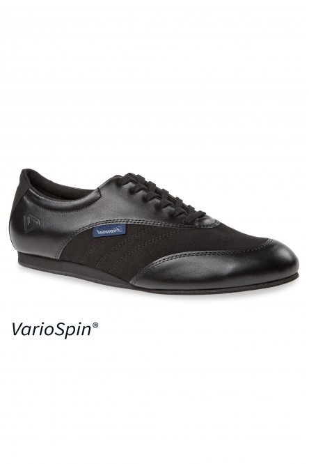 Men's Sneaker Dance Shoes Diamant style 191 VarioSpin Black leather/Black microfiber