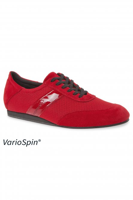 Men's Practice Dance Shoes Diamant style 192 VarioSpin Red Suede/Mesh