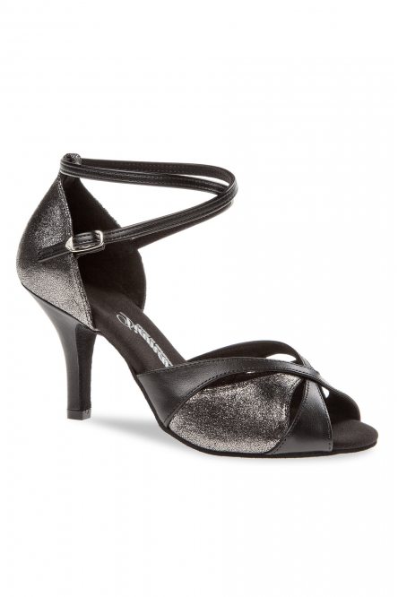 Ladies' Latin Dance Shoes Diamant style 141 Black/Paltinum
