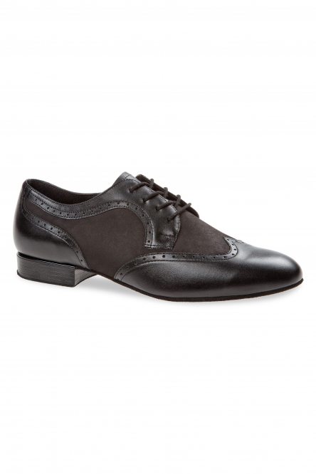 Men's Ballroom|Smooth Dance Shoes Diamant style 089 Black leather/Black nubuk leather