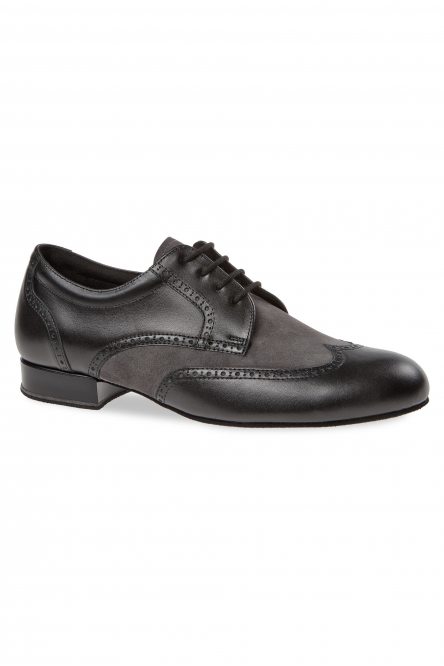 Men's Ballroom|Smooth Dance Shoes Diamant style 099 Black leather/Grey suede