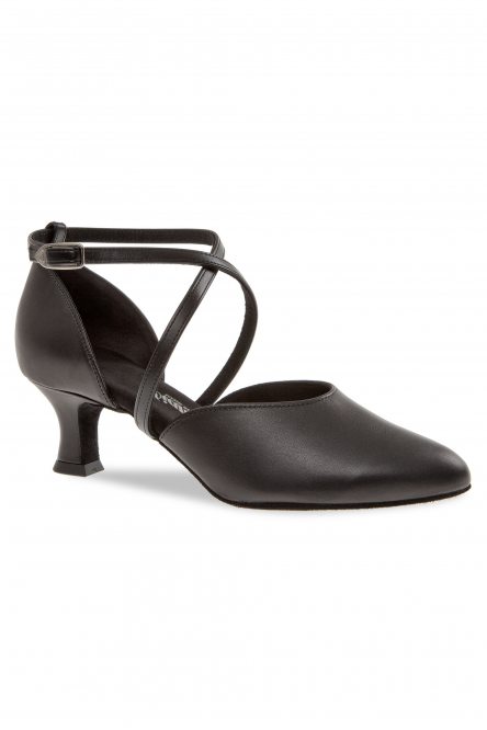 Ladies' Ballroom|Smooth Dance Shoes Diamant style 048 Black Leather