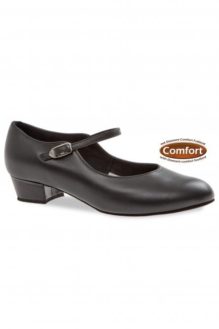 Ladies' Ballroom|Smooth Dance Shoes Diamant style 050 Black Leather