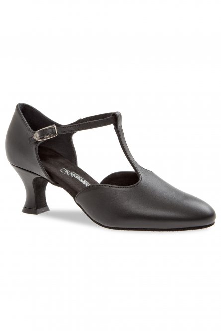 Ladies' Ballroom|Smooth Dance Shoes Diamant style 053 Black Leather