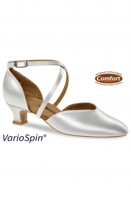 Ladies' Ballroom|Smooth Dance Shoes Diamant style 170 White Satin