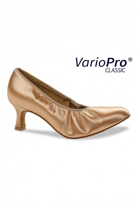Ladies' Ballroom|Smooth Dance Shoes Diamant style 203 Classic Vario Pro Tan Satin