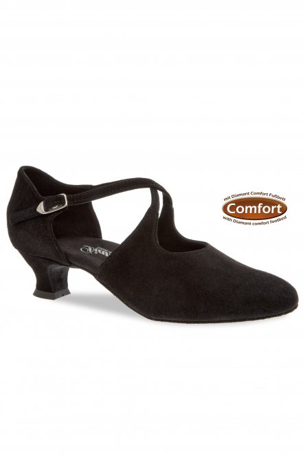 Ladies' Ballroom|Smooth Dance Shoes Diamant style 052 Black Suede