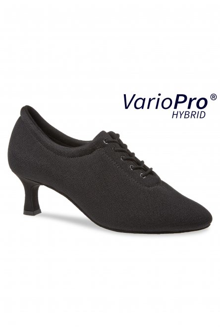 Ladies' Practice Standard Dance Shoes Diamant style 199 Hybrid VarioPro Vegan Black mesh/Black microfiber