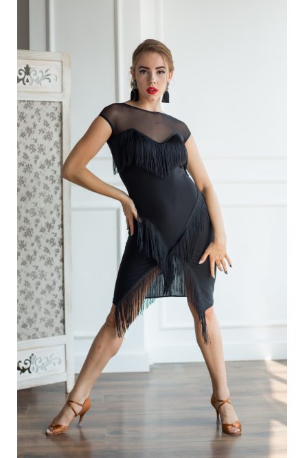 Сукня для бальних танців для латини від бренду FASHION DANCE модель WDLT706BK