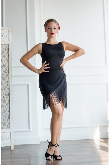 Latin dance skirt by FASHION DANCE model WSLT611BK