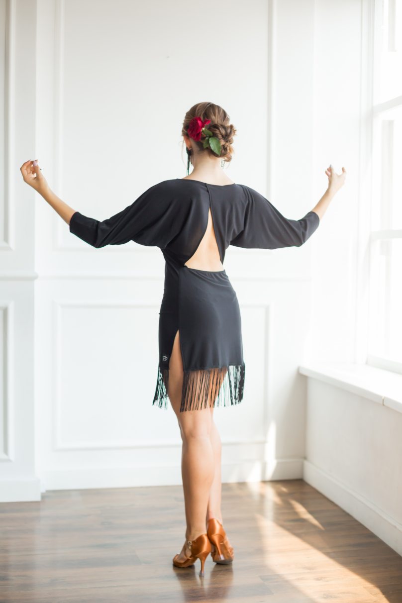 Latin dance dress by FASHION DANCE model WDLT702BK