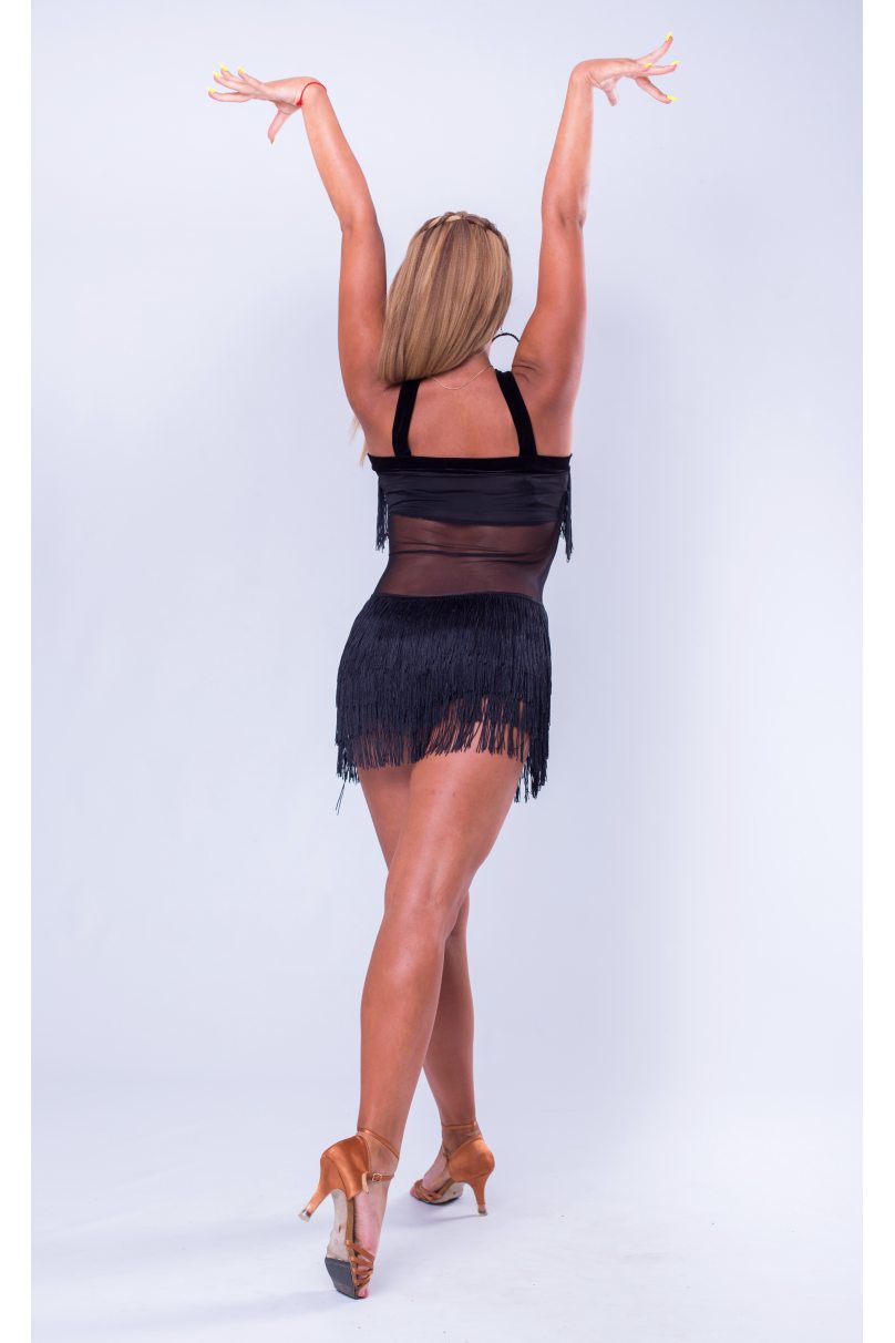 Сукня для бальних танців для латини від бренду FASHION DANCE модель WDLT704BK