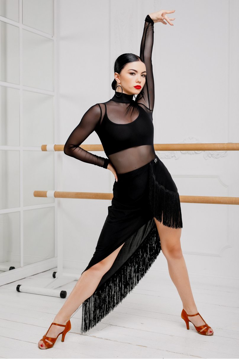 Latin dance skirt by FASHION DANCE model WSLT614/1BK