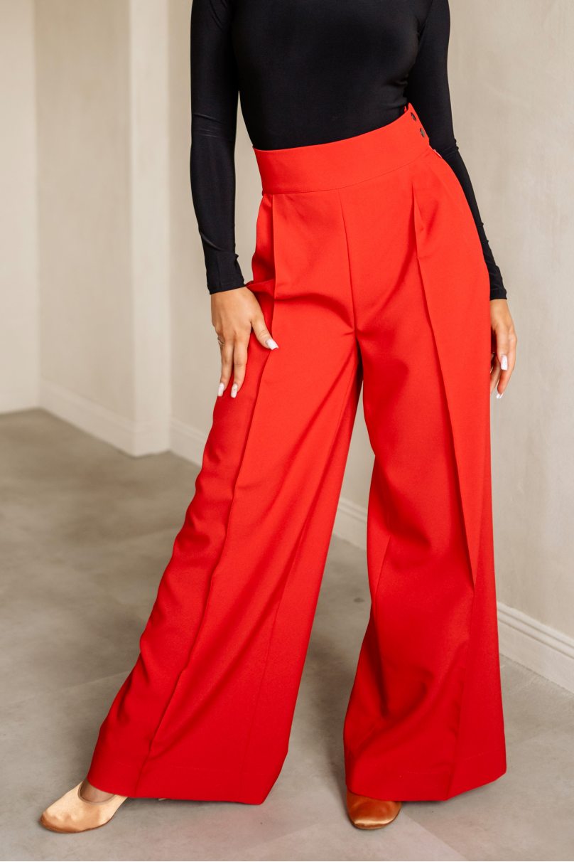 Жіночі штани для бальних танців стандарт від бренду FASHION DANCE модель Pant W 003 Red