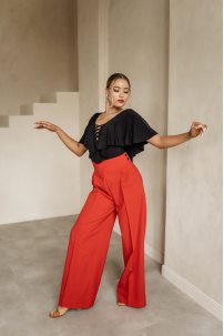 Женские брюки для бальных танцев стандарт от бренда FASHION DANCE модель Pant W 003 Red