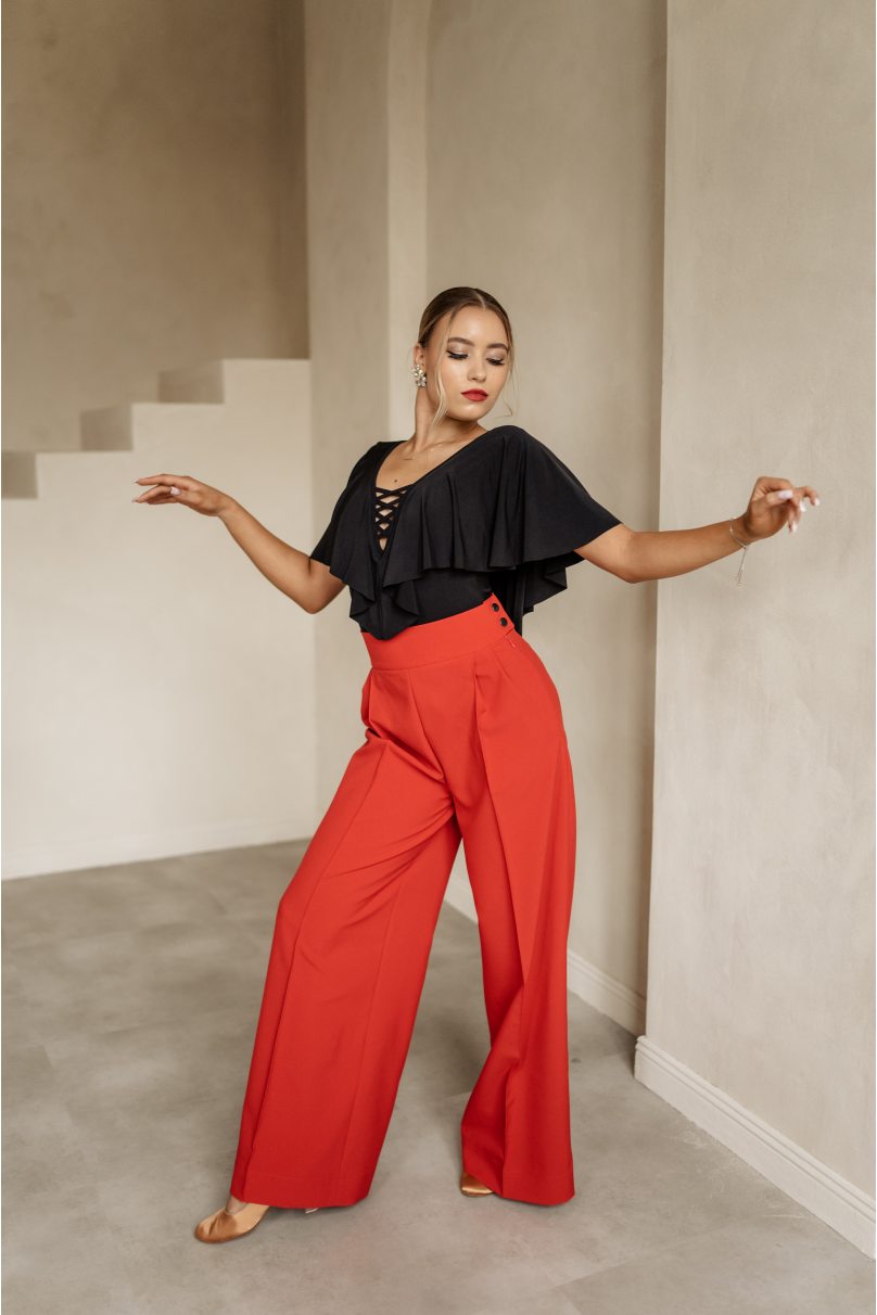 Жіночі штани для бальних танців стандарт від бренду FASHION DANCE модель Pant W 003 Red