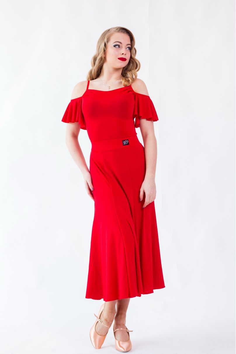 Ballroom Dance Dress by FASHION DANCE style Dress st W 004/Red