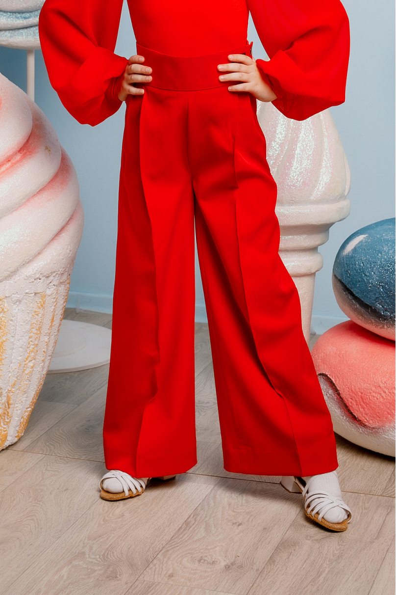 Tanzhosen für Mädchen Marke FASHION DANCE modell Pant K 003 Red