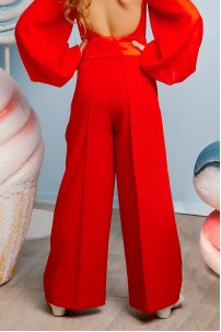 Штани для бальних танців для дівчаток від бренду FASHION DANCE модель Pant K 003 Red