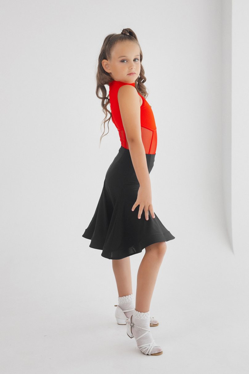 Ballroom latin dance skirt for girls by FASHION DANCE style Skirt K 044 (Lat 008/2) Black