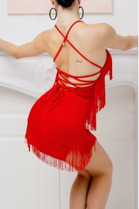 Платье для бальных танцев для латины от бренда FASHION DANCE модель Dress lat W 017 Red