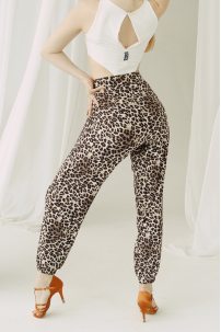 Tanzhosen Latein Marke FASHION DANCE modell Pant W 007 Leopard