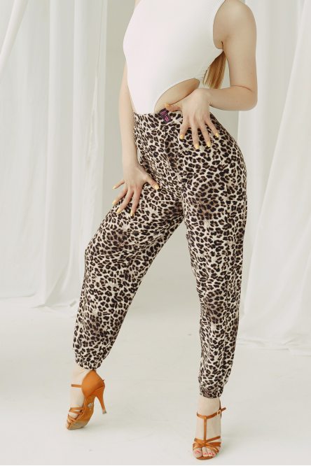 Women's Latin Dance Pants Style 007 Leopard