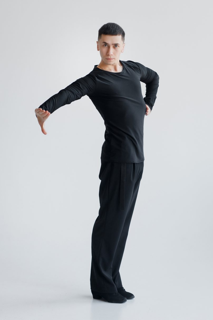 Maglietta da ballo latino Uomo FASHION DANCE numero di modello Polo P2110BK