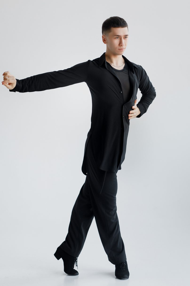 Мужская рубашка для бальных танцев латина от бренда FASHION DANCE модель Polo R 015