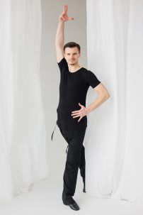 Мужская футболка для бальных танцев латина от бренда FASHION DANCE модель Polo R 011