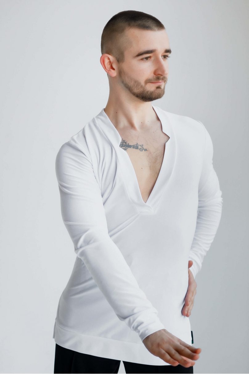 Мужская футболка для бальных танцев латина от бренда FASHION DANCE модель Polo R 008