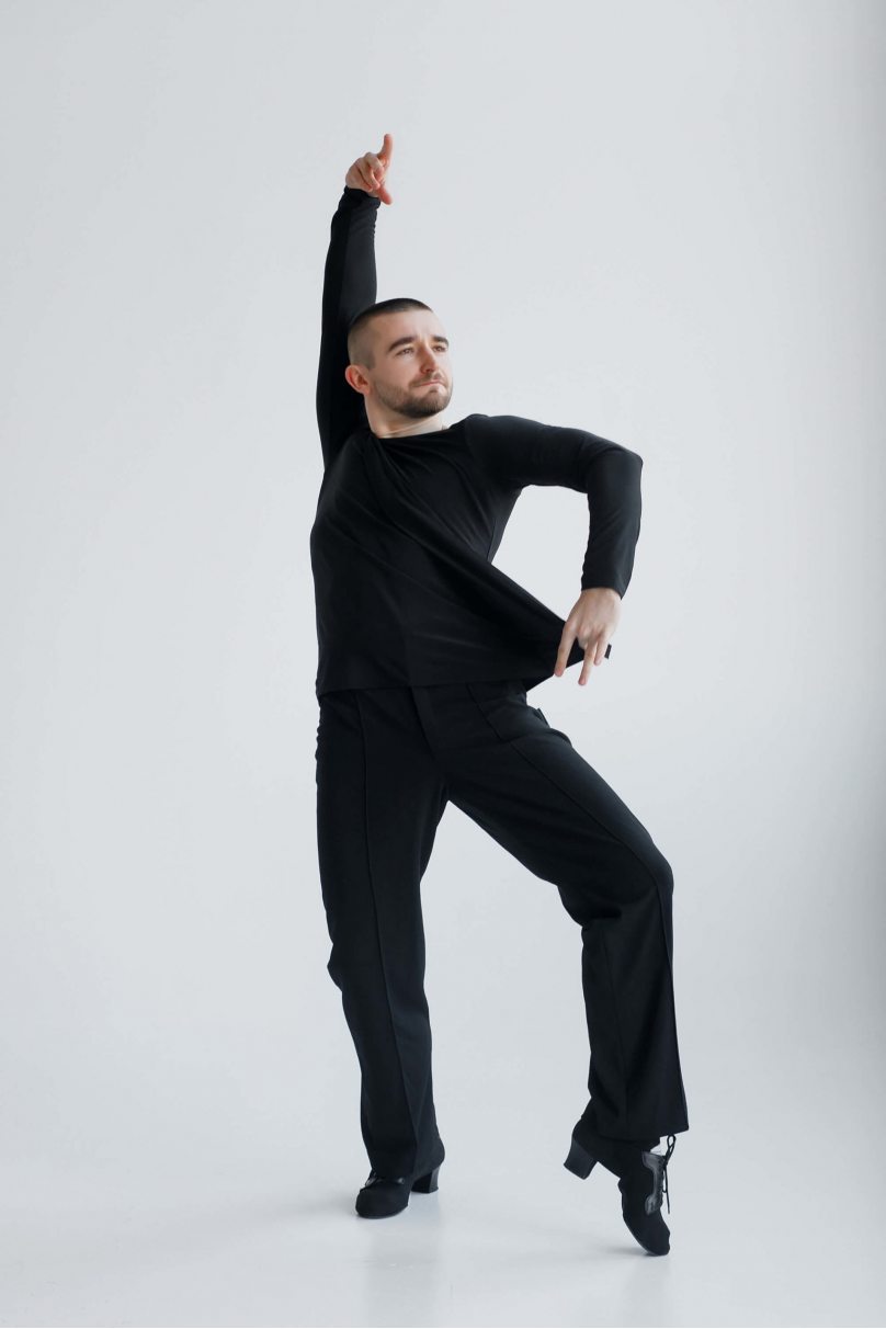 Мужская футболка для бальных танцев латина от бренда FASHION DANCE модель Polo R 009