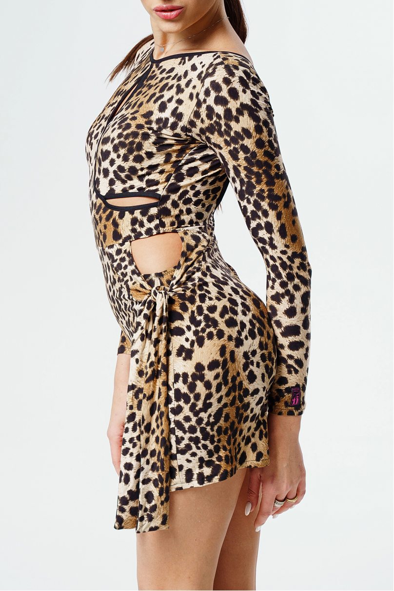 Сукня для бальних танців для латини від бренду FASHION DANCE модель Dress lat W 040/Leopard